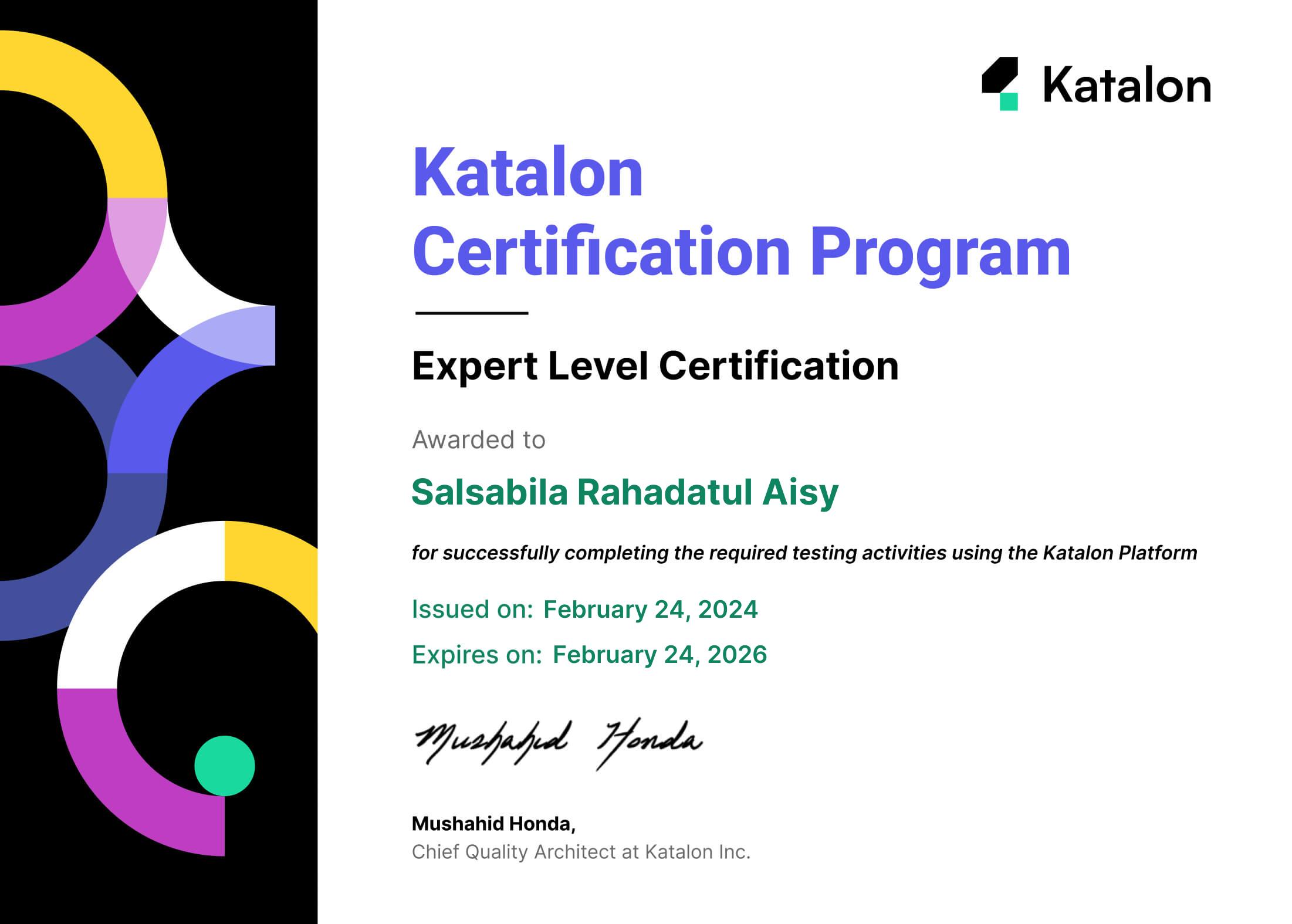 Katalon Expert Level